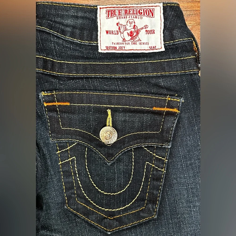 True Religion Joey Dark Indigo Flare Jeans - Picture 3 of 5